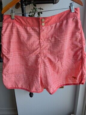 Ted Baker London Mens Swim Trunks Size 4 Large Pink Coral Lobster Board Shorts